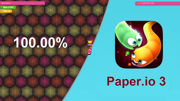 Paper.io 3 Map Control: 100.00% Slither