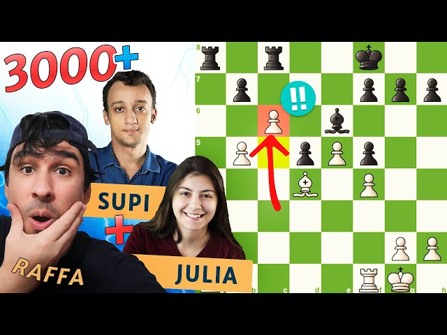 OS dois juntos tem 3000+ FIDE - Julia e Supi Vs Raffael Chess 