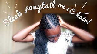 SLEEK LOW PONYTAIL ON 4A/4B/4C NATURAL HAIR!(BEGINNER FRIENDLY DETAILED VIDEO)