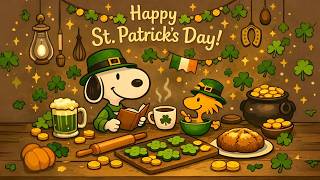 Snoopy's St. Patrick’s Day Jazz ☘️ Lucky Cafe Music for Relaxing, Study, Sleep and Calm Mood