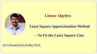 Least Square Approximation method-Line