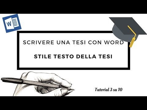 [Tesi 3su10] Scrivere una tesi con Word - Stile testo della tesi