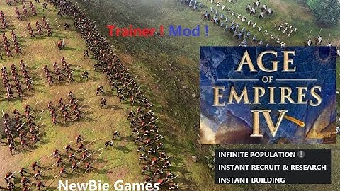 Age of Empires IV -- Gameplay --Trainer Mod ! Infinite Poputation, Instant recruit ,Instant building