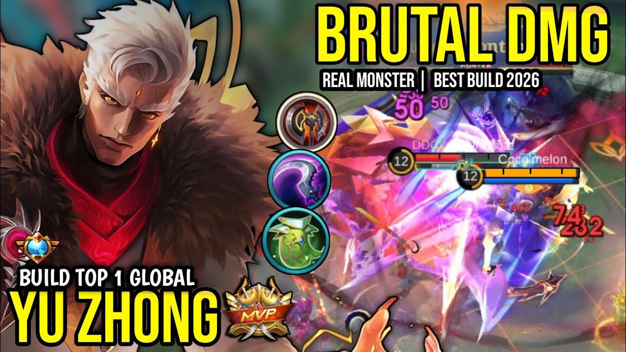 YU ZHONG BEST BUILD 2026 | BUILD TOP 1 GLOBAL YU ZHONG GAMEPLAY | MOBILE LEGENDS✓