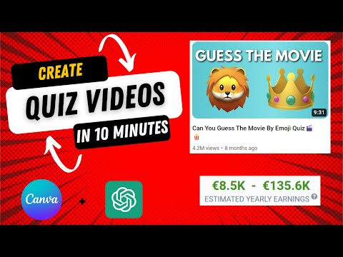 How To Bulk Create QUIZ Videos For FREE using AI | Make Money with Faceless Channel