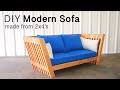 Diy modern indooroutdoor sofa made from 2x4s