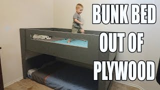 This is a video of me making bunk bed for 2 my kids out sheets
plywood. can also be used as loft bed. i am working on putting
togethe...
