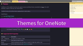 Themes for OneNote