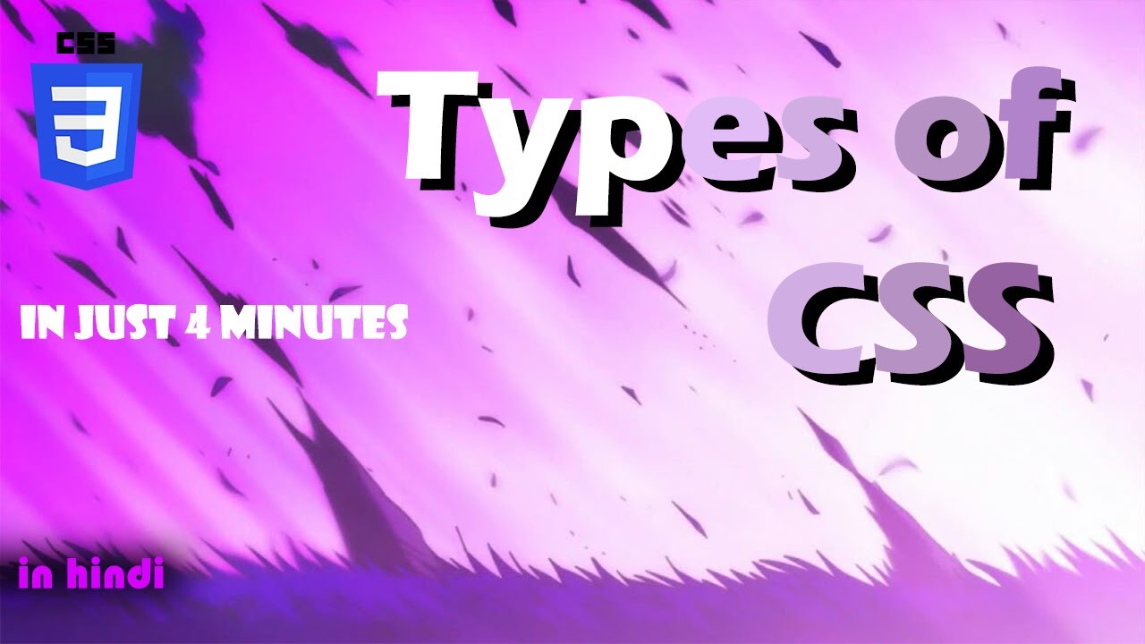 Types of CSS | Inline | Internal | External | In just 4 minutes. - YouTube