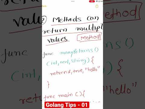 GoLang Tips-01 - Go methods or functions can return multiple data type values #golang