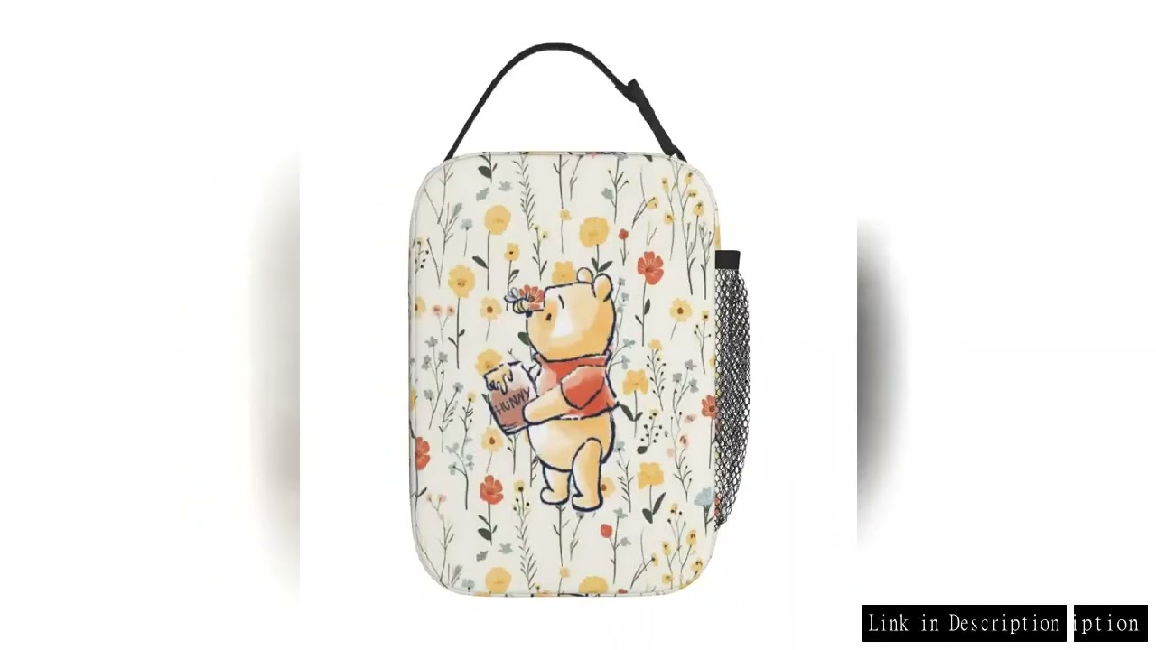 Winnie The Pooh Flowers Thermal Insulated Lunch Bags for Work Portable Food Container Bags Thermal C