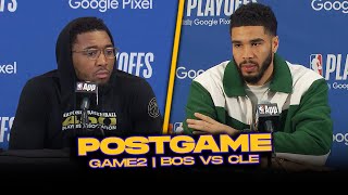 Celtics/Cavs Postgame, Brown, Tatum, Mitchell, Mobley, Coaches Reactions | 2024 ECSF, GM2