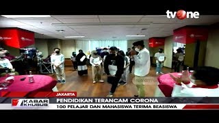 Terancam Putus Sekolah Karena Corona, Ratusan Pelajar dan Mahasiswa Terima Beasiswa