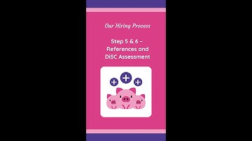 Our Hiring Process - Steps 5&6 - References & DISC assessment