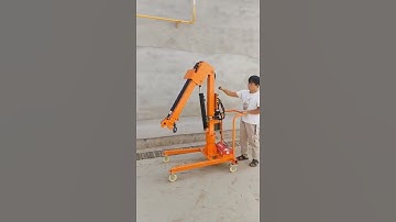 Cẩu xoay 360 độ di động - Sử dụng điện ac quy và thuỷ lực