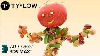 Dancing Fruit Man! Preview! 3ds Max / TyFlow