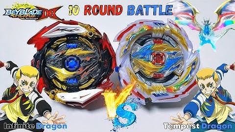 베이블레이드 버스트 DB 【랜덤부스터 28 인피니트 드래곤 VS 오리지날 템페스트 드래곤】 무조건 10라운드 배틀 Beyblade burst DB ベイブレードバーストDB