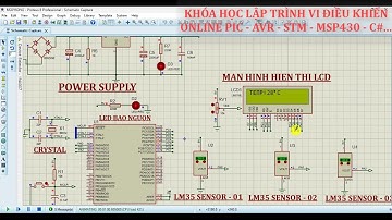 42 | THU THẬP NHIỆT ĐỘ TỪ NHIỀU CẢM BIẾN LM35 ATMEGA16 #LM35 #ATMEGA16 #AVR