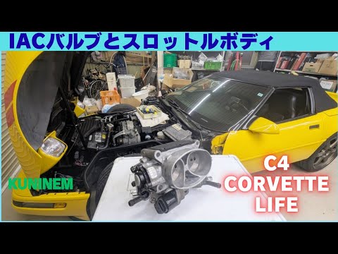 コルベットのアイドルエアーコントロールバルブとスロットルボディを洗浄、IAC、throttle body、旧車の定期点検とメンテナンス、アメ車整備工具ガレージ、燃費、カスタム、シボレー、車検