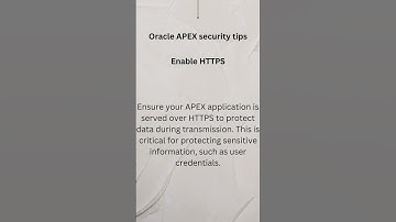 Oracle APEX Security Tips