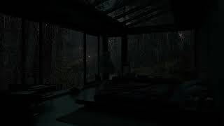 Rainy Glass Window in a Cabin Hideout ๐ง๏ธ Peaceful Forest Sleep Ambience