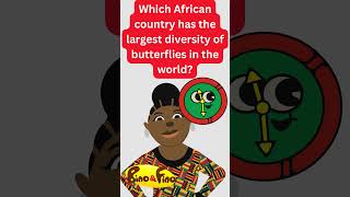 Which African country has the largest diversity of butterflies in the world?