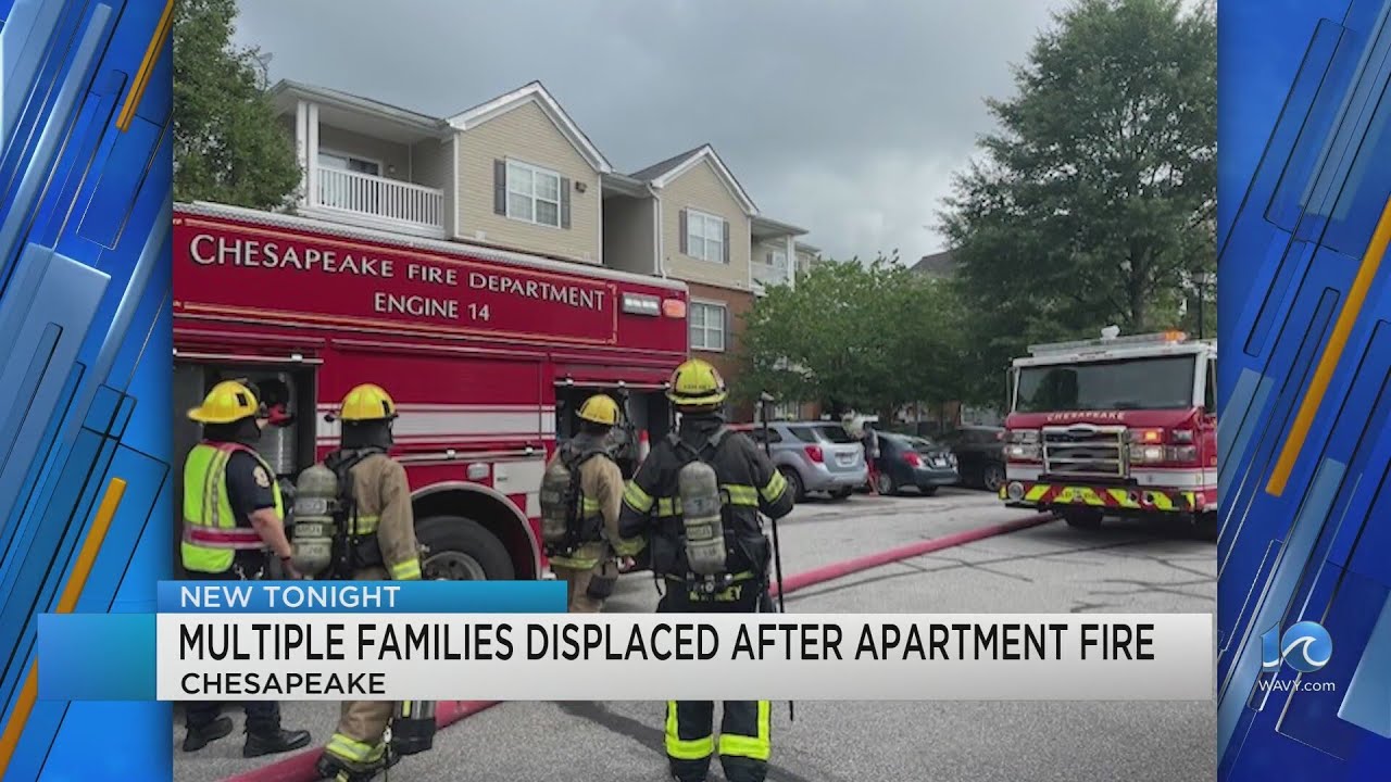 Families displaced after Chesapeake residential fires - YouTube