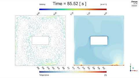 Ansys Fluent: Natural Convection: Velocity Animation