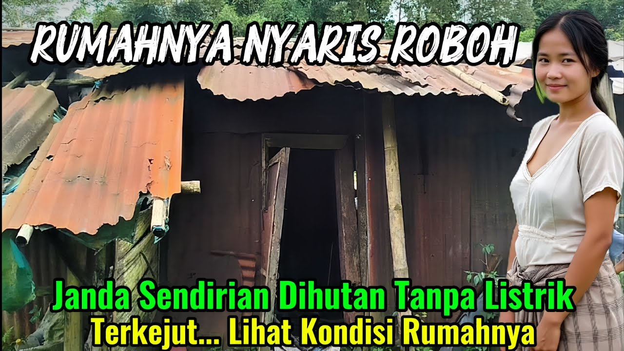 Sendirian di Rumah Hampir Roboh, Tanpa Listrik dan Hanya Ditemani Lilin Setiap Malam