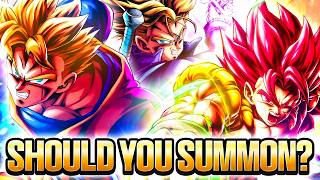 (Dragon Ball Legends) SHOULD YOU SUMMON FOR LEGEND FUTURE GOHAN & TRUNKS AND LEGEND SSJG SHALLET?