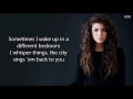 Lorde -  Green light (lyrics)