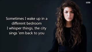 Lorde -  Green light (lyrics) chords