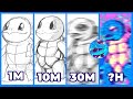 Drawing challenge  1m 10m 30m and h  squirtle  pokmon illustration fanart