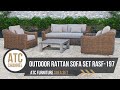 Outdoor round rattan sofa set for garden rasf197  atc furniture