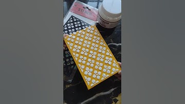 Textured art with stencil #satisfying #painting #canvaspainting #texture #stencilart