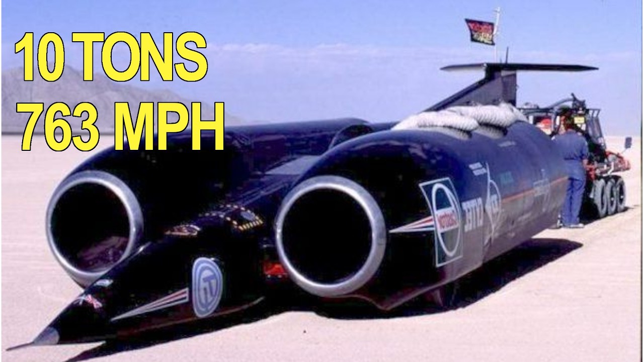 The 763 MPH Jet Car That Steered From the Back