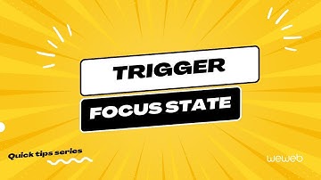 Trigger the focus state of an element with a no-code workflow