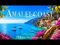 Amalfi Coast 4K Beach Scenery with Relaxing Piano Music