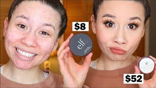$8 ELF Primer vs. $52 Tatcha Primer on OILY and ACNE!