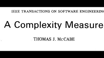 Read a paper: A complexity measure (Cyclomatic complexity)