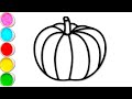 Pumpkin 🎃 Drawing Step by step, how to draw a pumpkin 🎃, Drawing for beginners,#pumpkindrawing