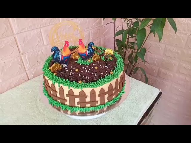 Sabong Cake Design With Fence Youtube
