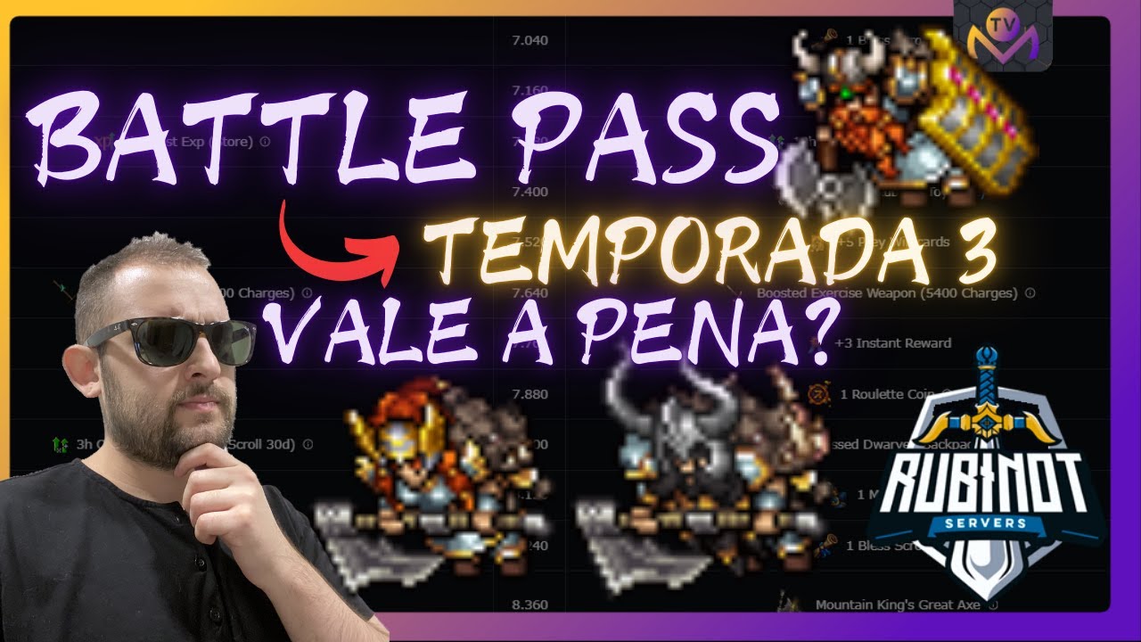 BATTLE PASS RUBINOT: A TERCEIRA TEMPORADA COMEÇA HOJE! REVIEW SINCERO, VALE A PENA COMPRAR?