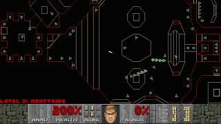 Two Revenants fight in Plutonia - Automap view