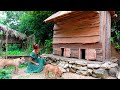 FULL VIDEO : 6 DAYS BUILD OFF GRID CABIN in the forest, Build a warm shelter for ducks and chickens