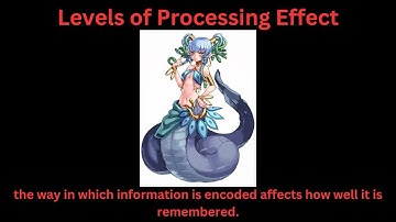 The Levels of Processing Effect