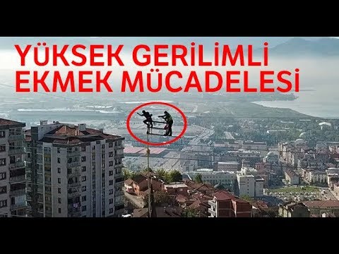 İşçilerin Yüksek Gerilim Hatlarındaki Zorlu Mücadelesi Böyle Görüntülendi