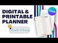 Digital Or Printable Planner Canva Tutorial | Quick &amp; Easy Weekly Planner Step By Step