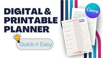 Digital Or Printable Planner Canva Tutorial | Quick & Easy Weekly Planner Step By Step