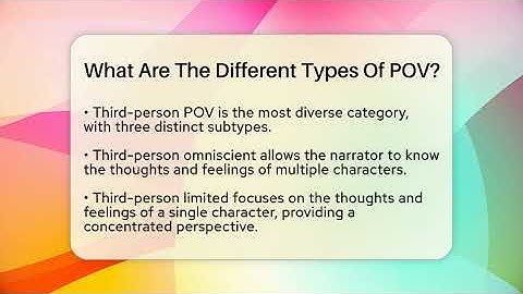 What Are The Different Types Of POV? - The Prose Path